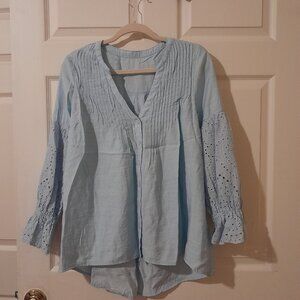 blue lightweight blouse